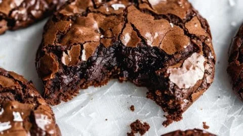 Plate of fudgy chewy browkies ready to enjoy